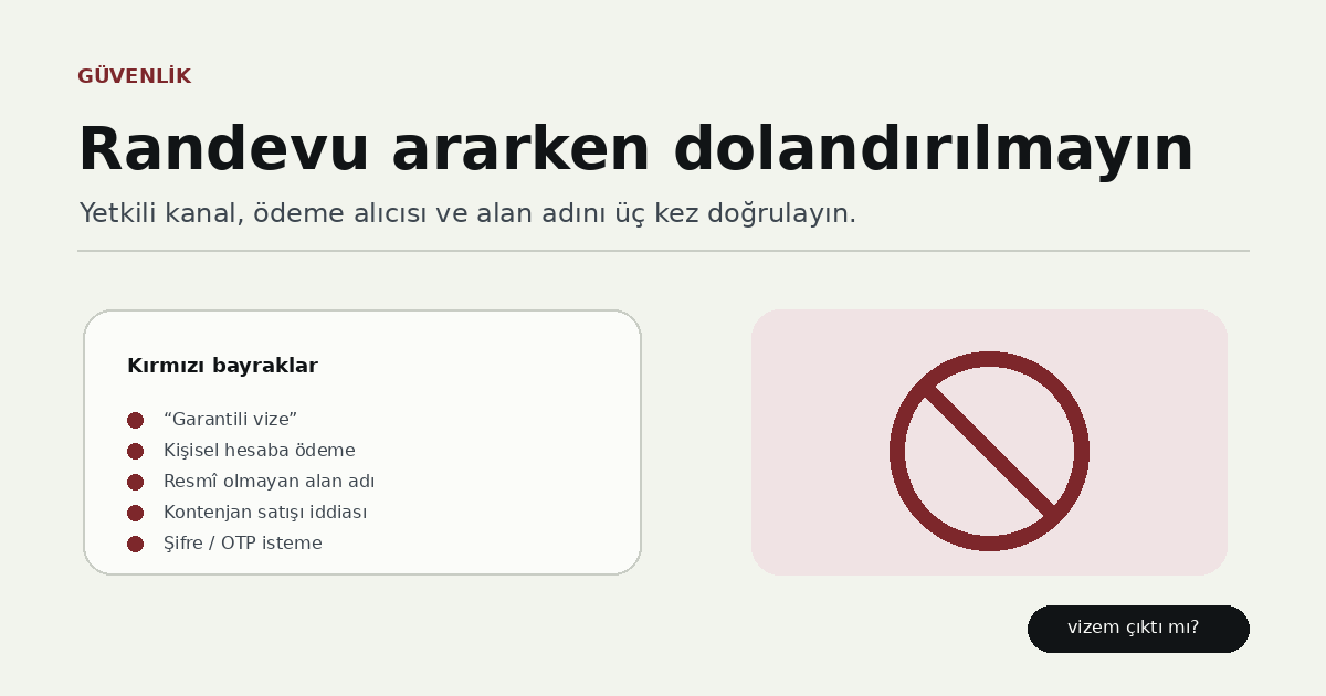 Vize randevu güvenliği